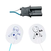 Pediatric disposable defibrillation electrode, 1.2m